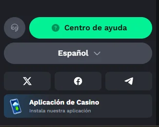 Opción de aplicación de casino en BetOnRed móvil
